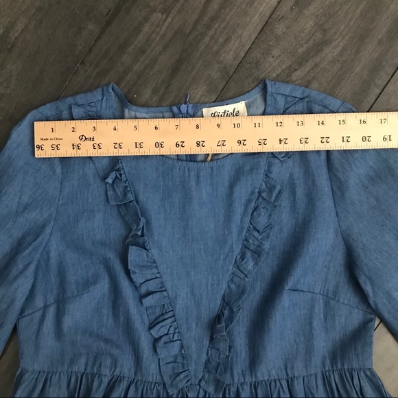 Ruffled Denim Dress - Picture 12 of 14